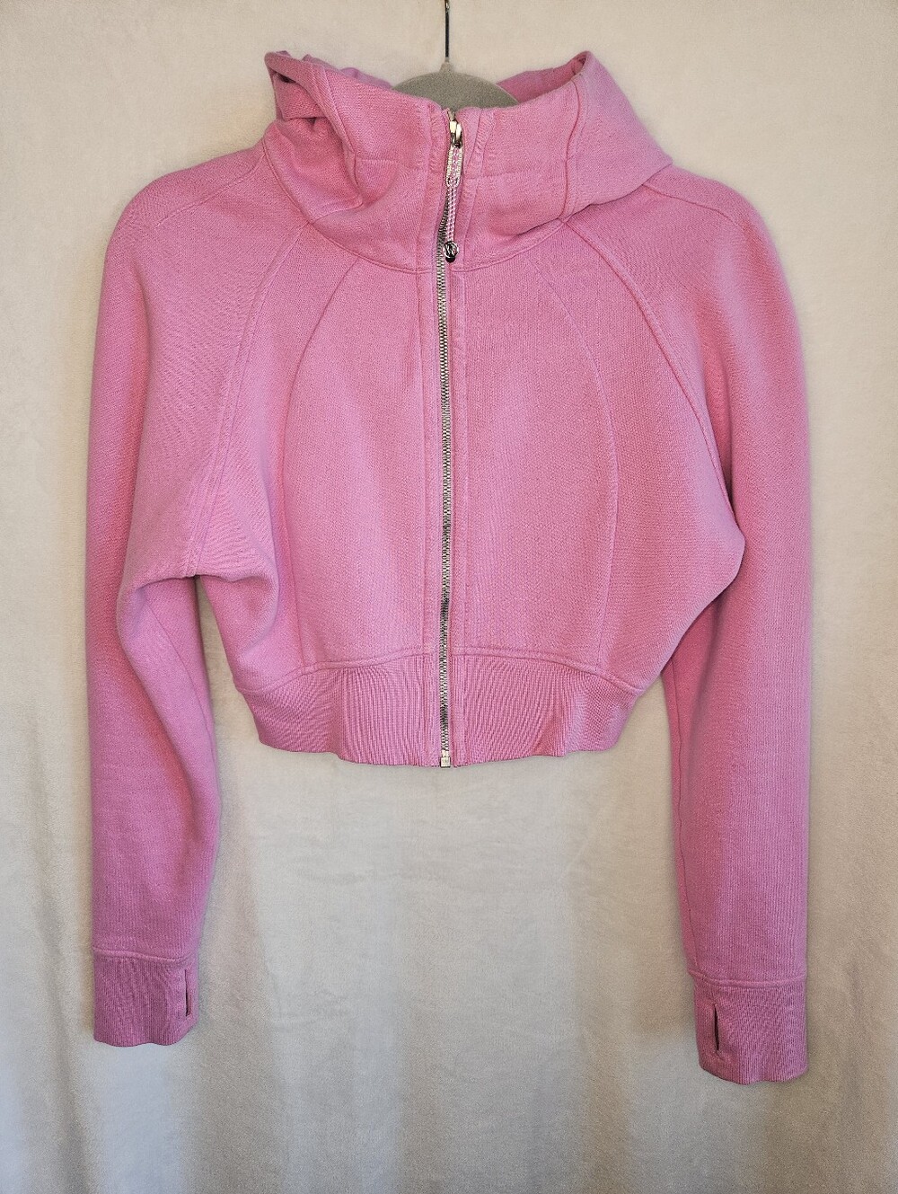 lululemon athletica Cropped Pink Zip Hoodie